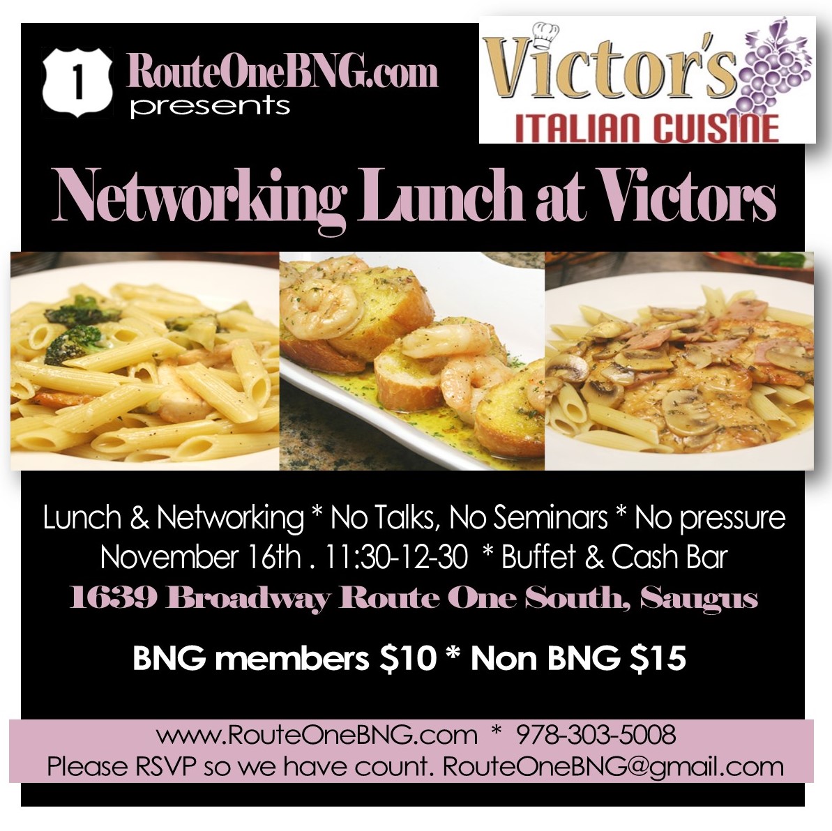 vic lunch Route One BNG